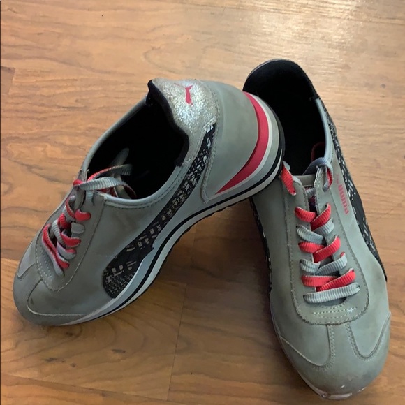 puma high sole shoes